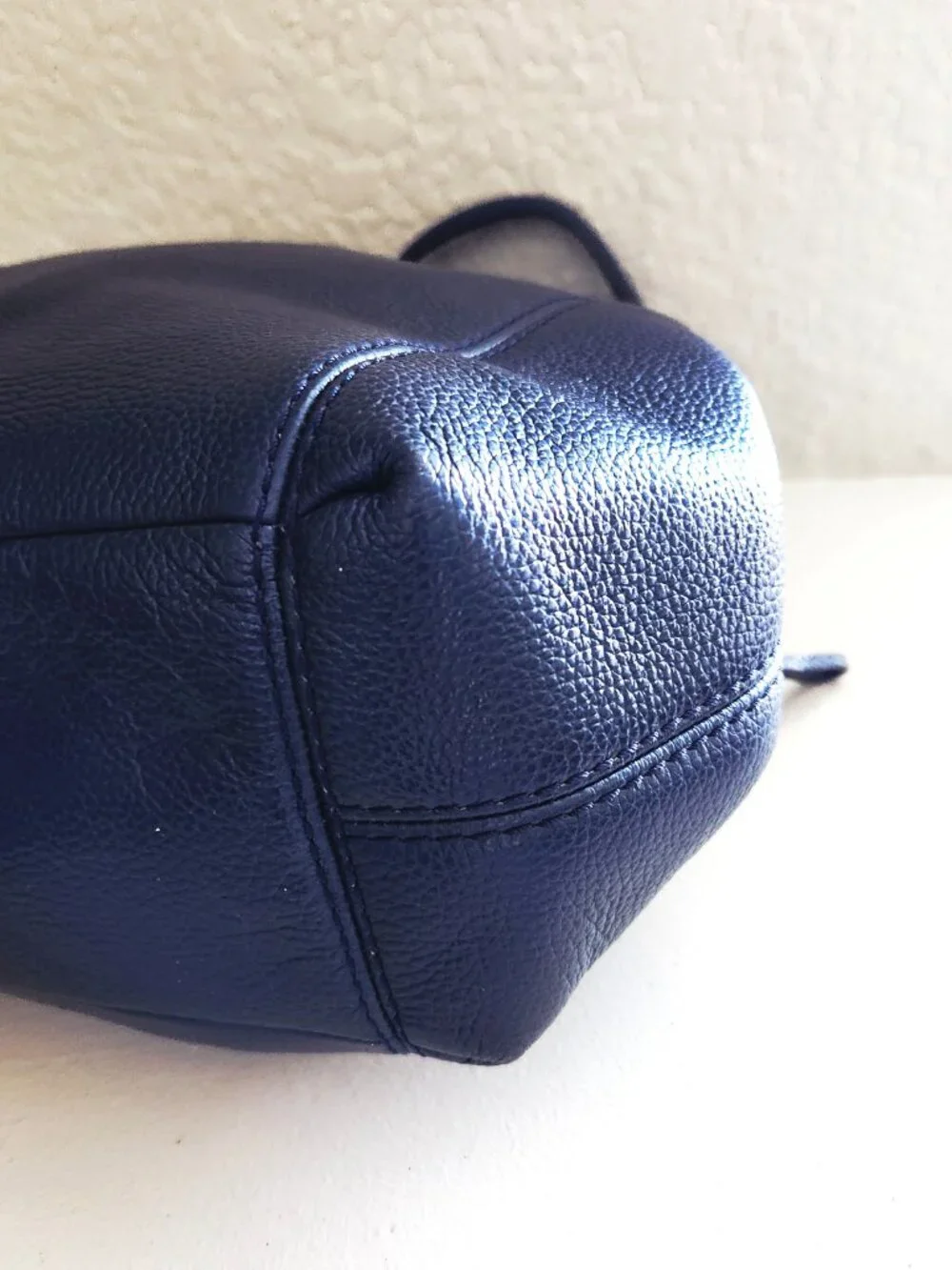 Like New Coach Lexy Midnight Metallic Blue Shoulder Bag Purse
